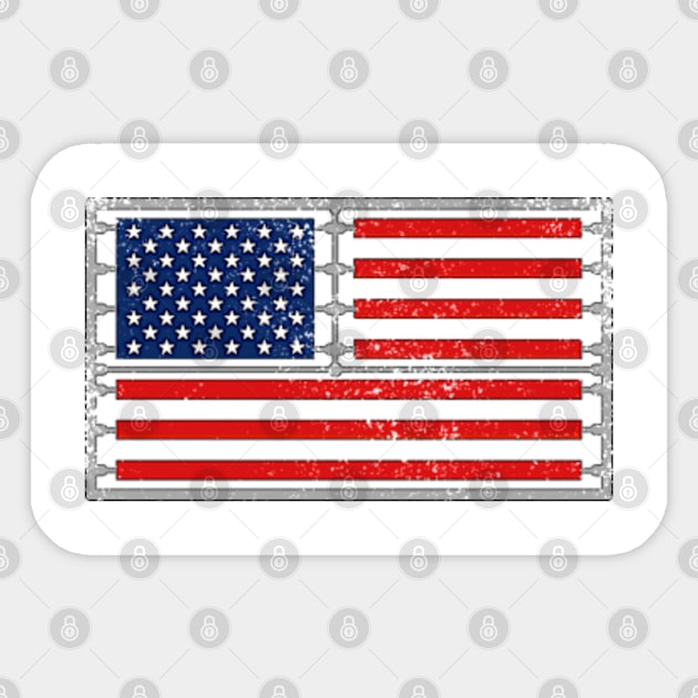 Plastic Sprue scale model american flag Sticker by GraphGeek